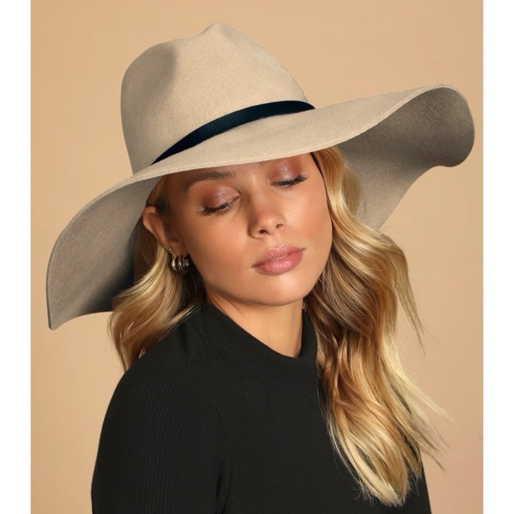 *NEW* Going Somewhere Tan Wool Floppy Hat